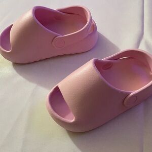 Kids Pink Slip-On Sandals